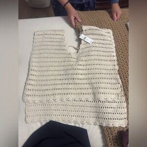 NWT Anthropologie Crochet Vest 
size small